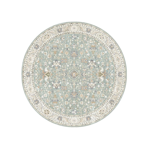 Mayberry Rug 7 ft. 10 in. Windsor Manchester Round Rug, Blue WD4026 8RD - main